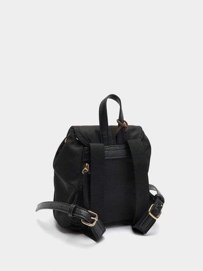 Mini Nylon Backpack With Pendant