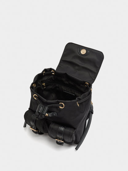 Mini Nylon Backpack With Pendant