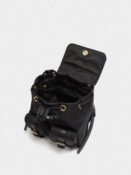 Mini Nylon Backpack With Pendant