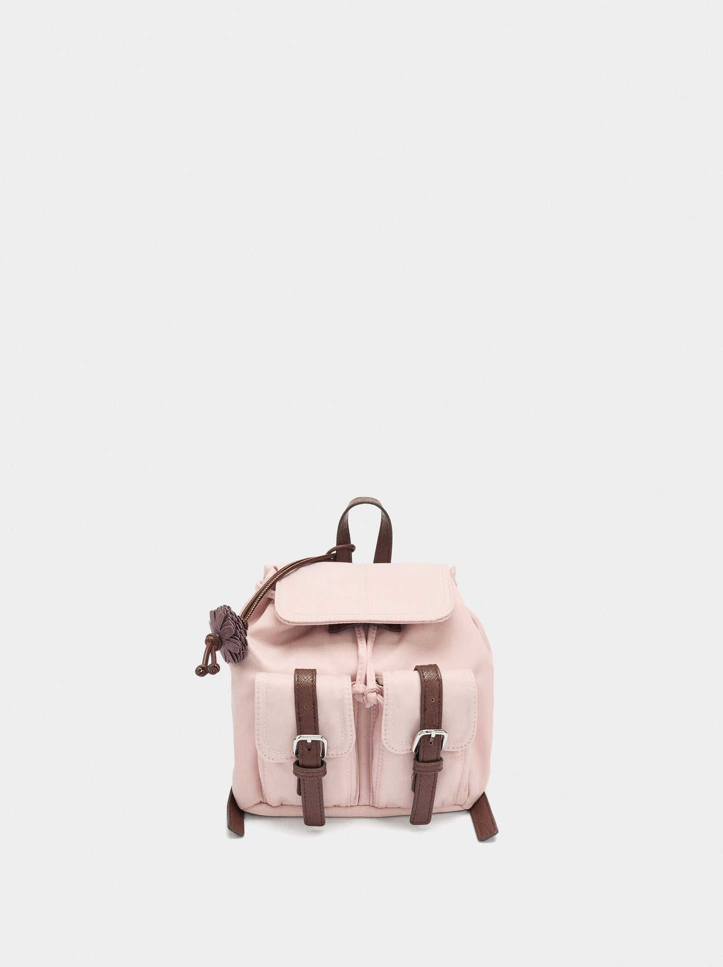 Mini Nylon Backpack With Pendant