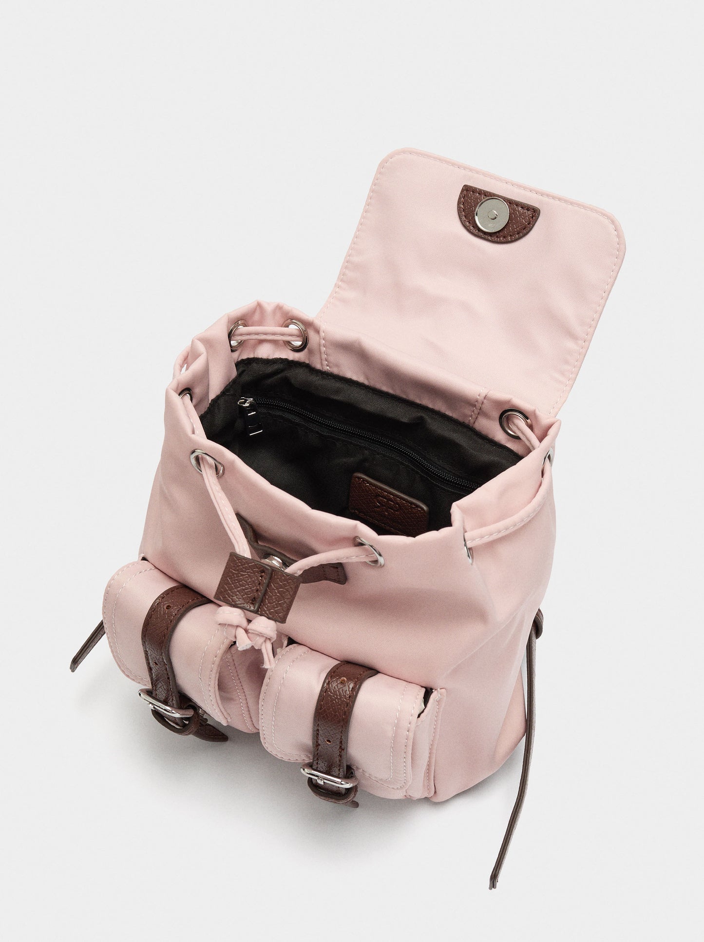 Mini Nylon Backpack With Pendant