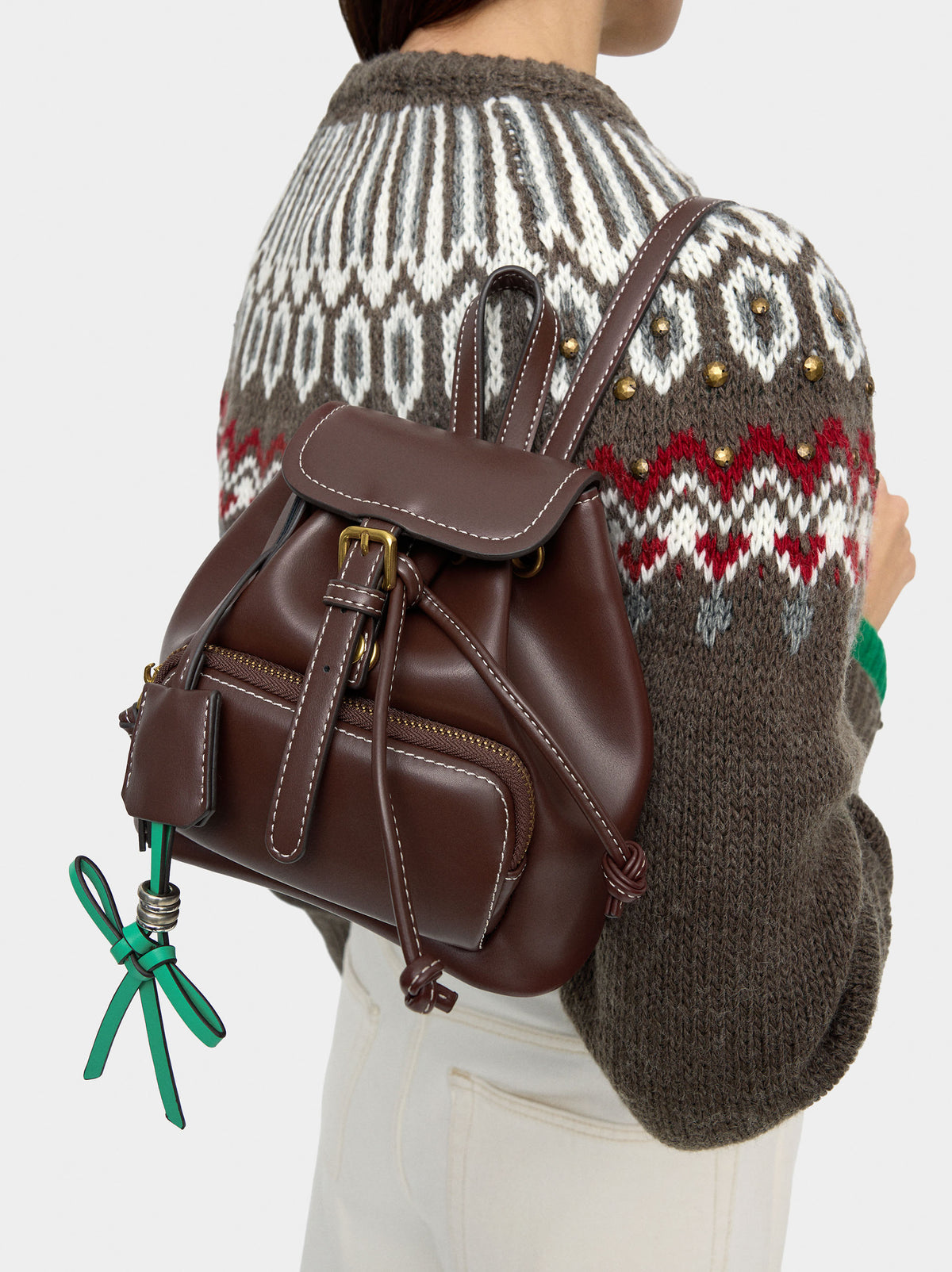 Mini Backpack With Pendant