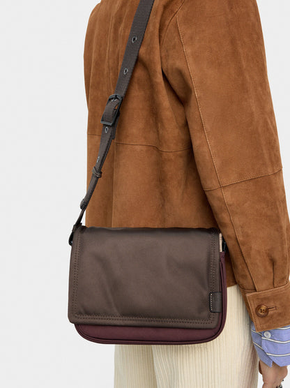 Nylon Colour Block Crossbody Bag