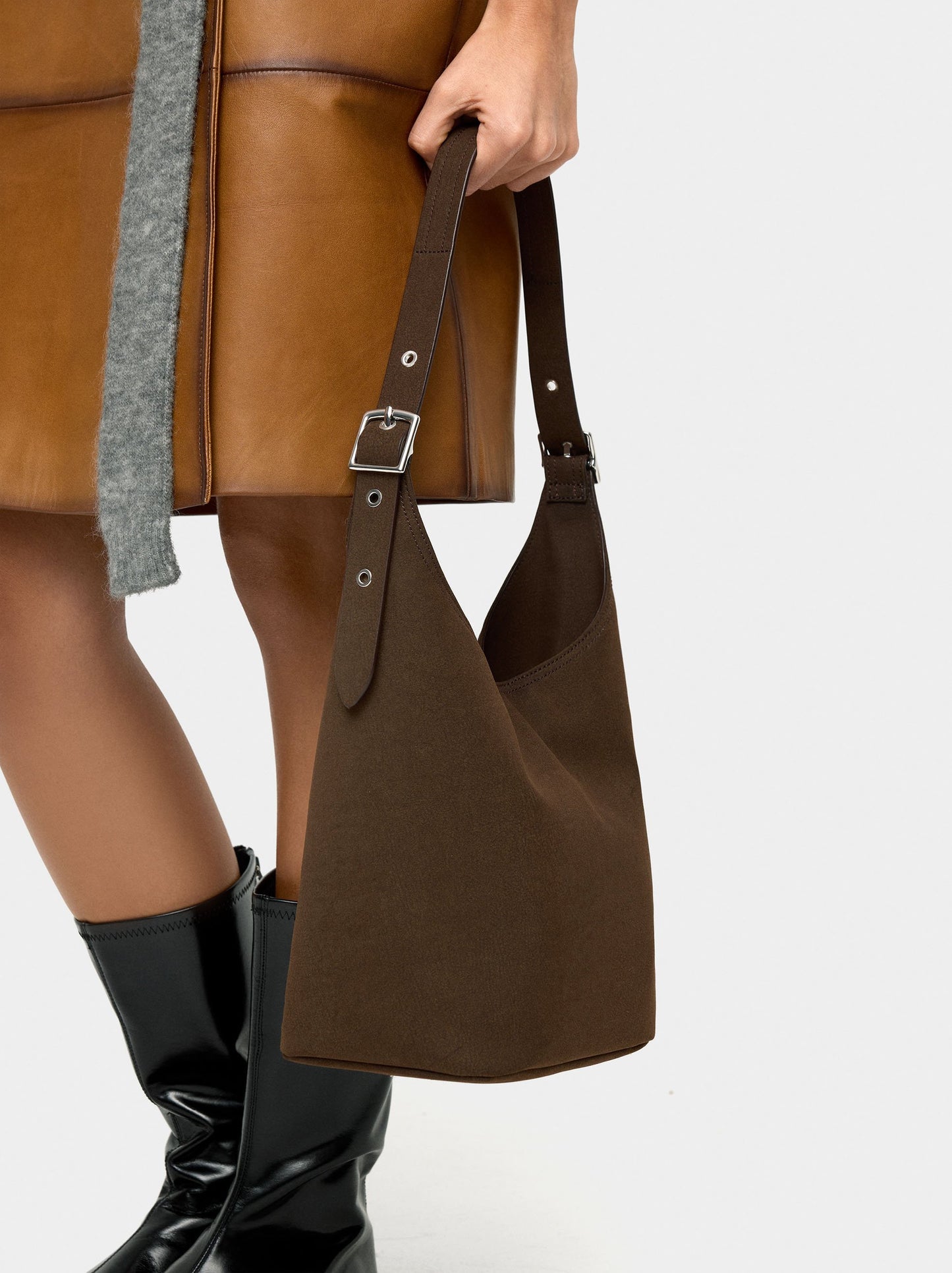 Shoulder Bag With Leather-Effect