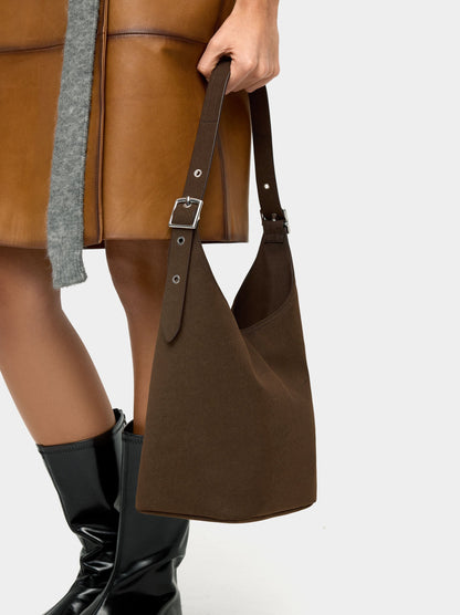 Shoulder Bag With Leather-Effect