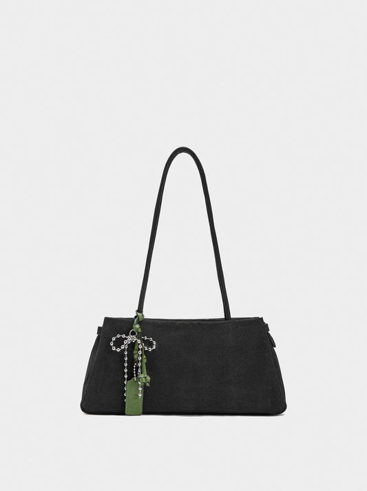 Leather-Effect Shoulder Bag With Pendant