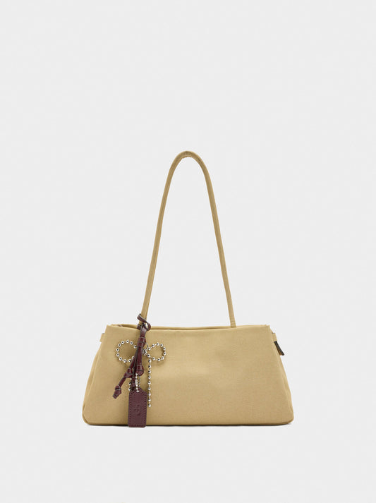 Leather-Effect Shoulder Bag With Pendant