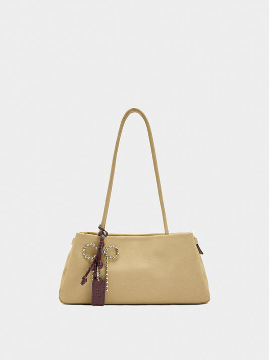 Leather-Effect Shoulder Bag With Pendant