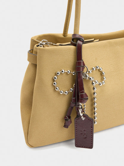 Leather-Effect Shoulder Bag With Pendant