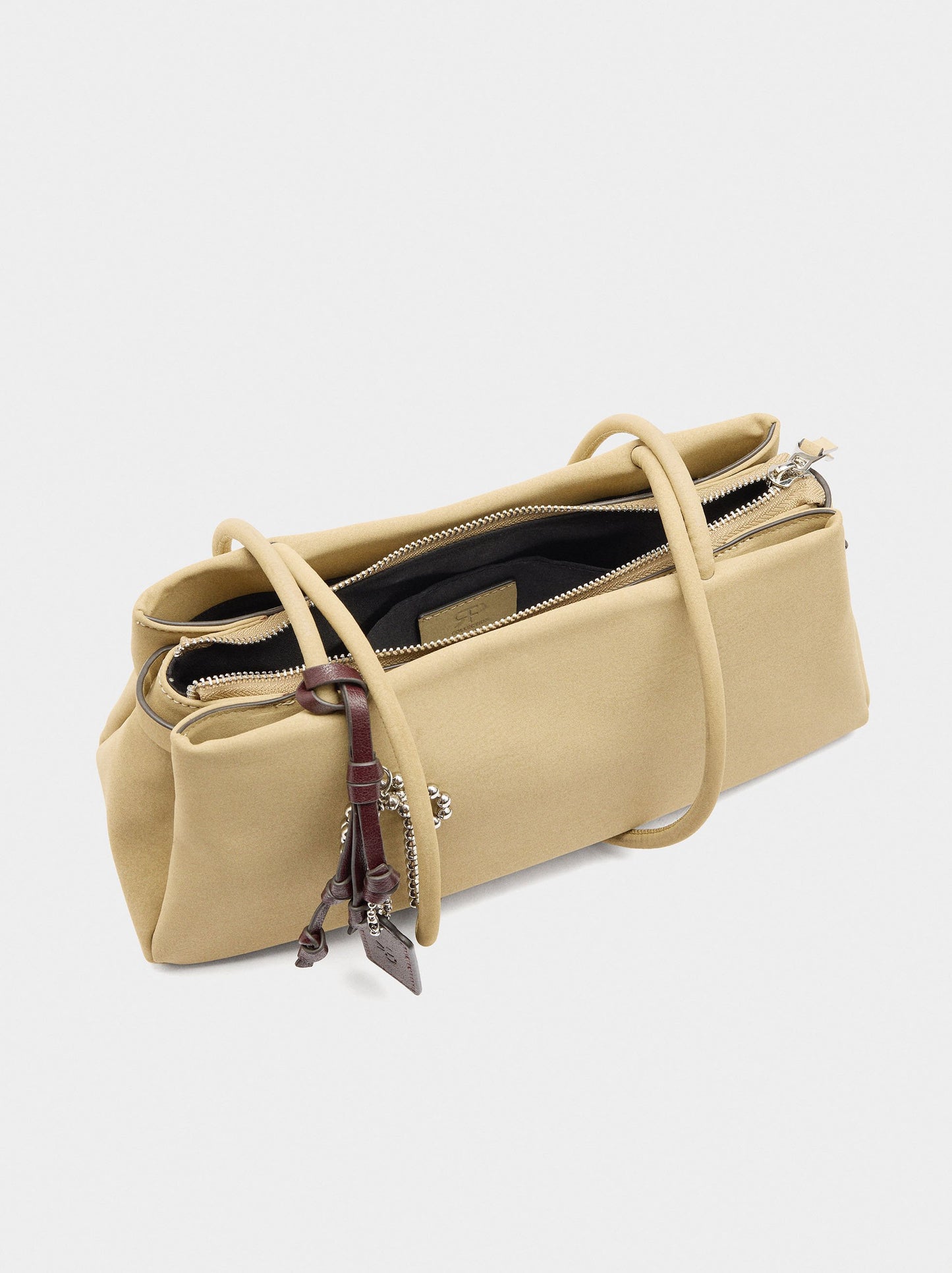 Leather-Effect Shoulder Bag With Pendant