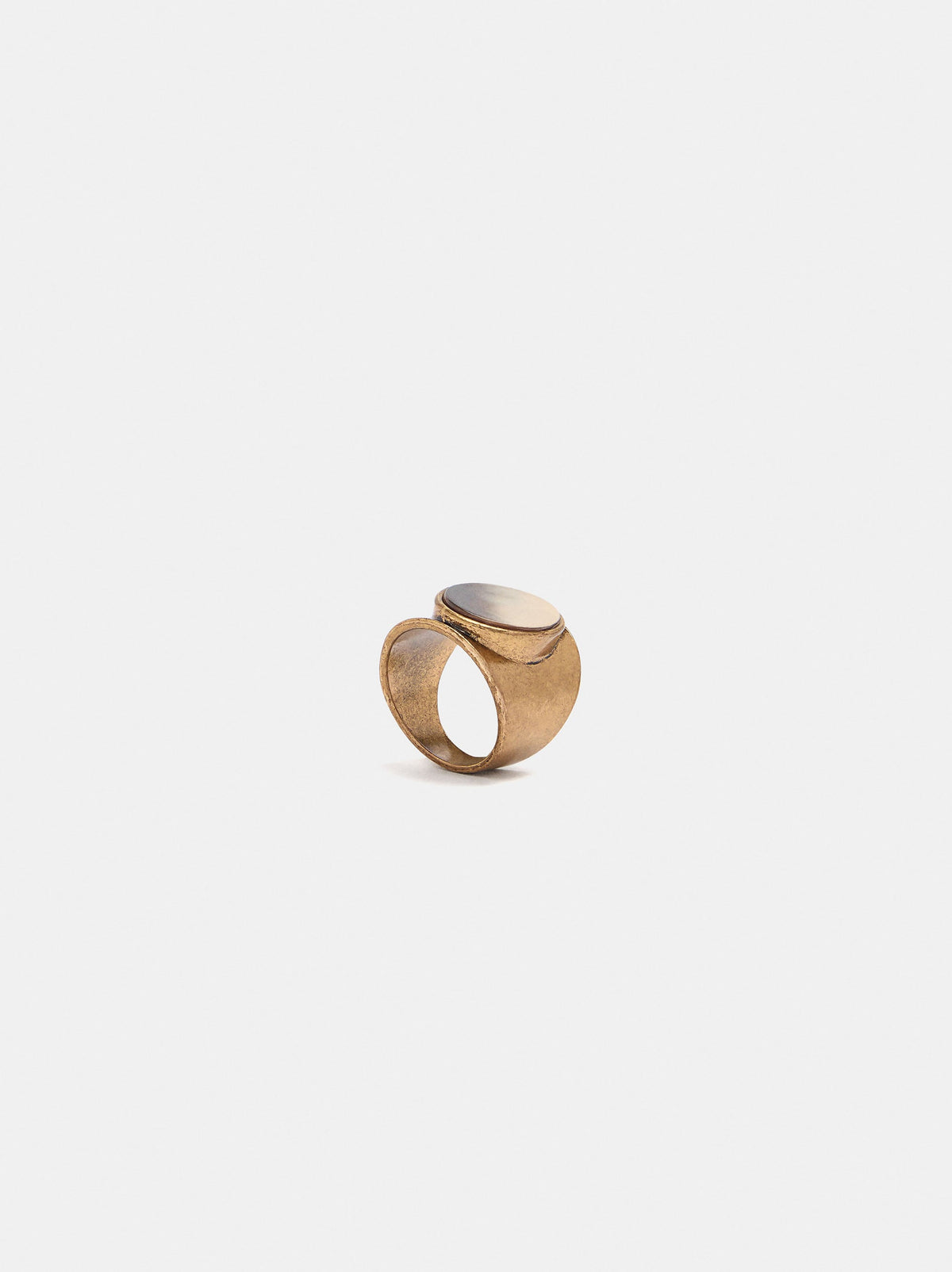 Wide Ring With Oval Detail