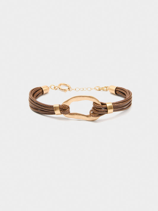 Multistrand Bracelet With Hoop