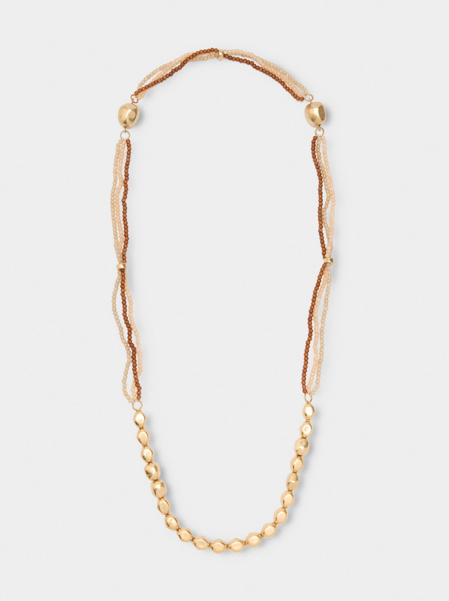 Asymmetric Necklace With Beads