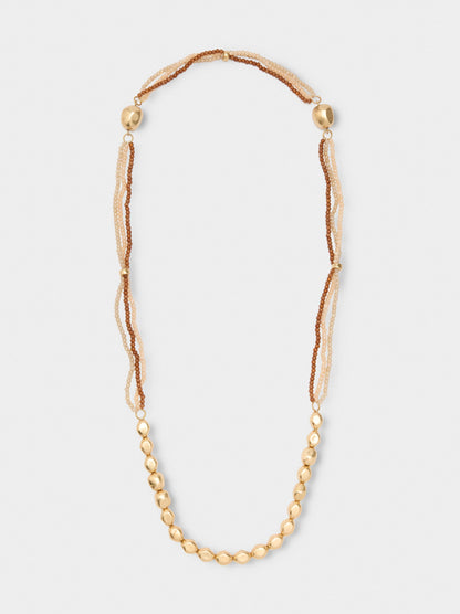 Asymmetric Necklace With Beads