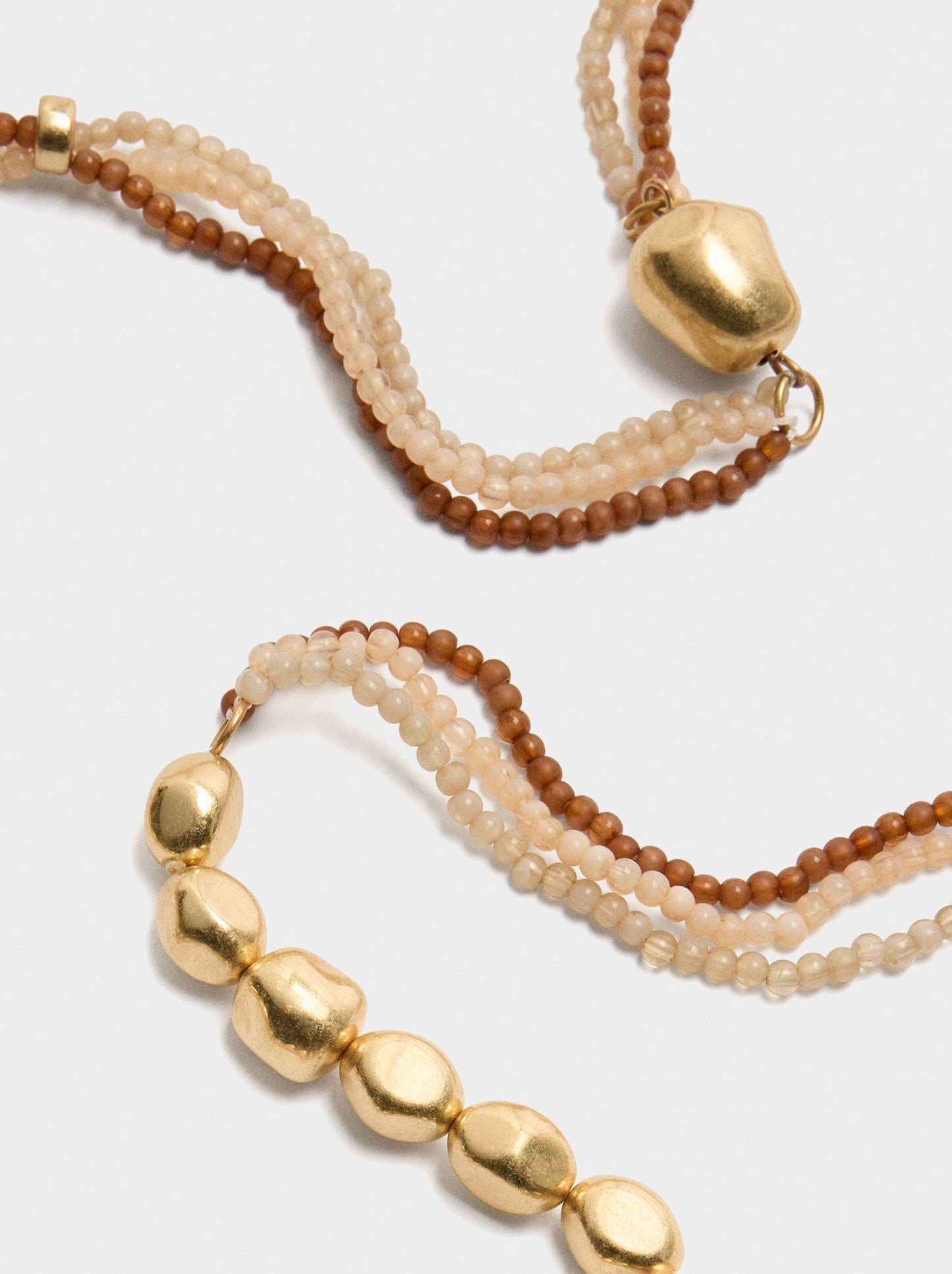 Asymmetric Necklace With Beads