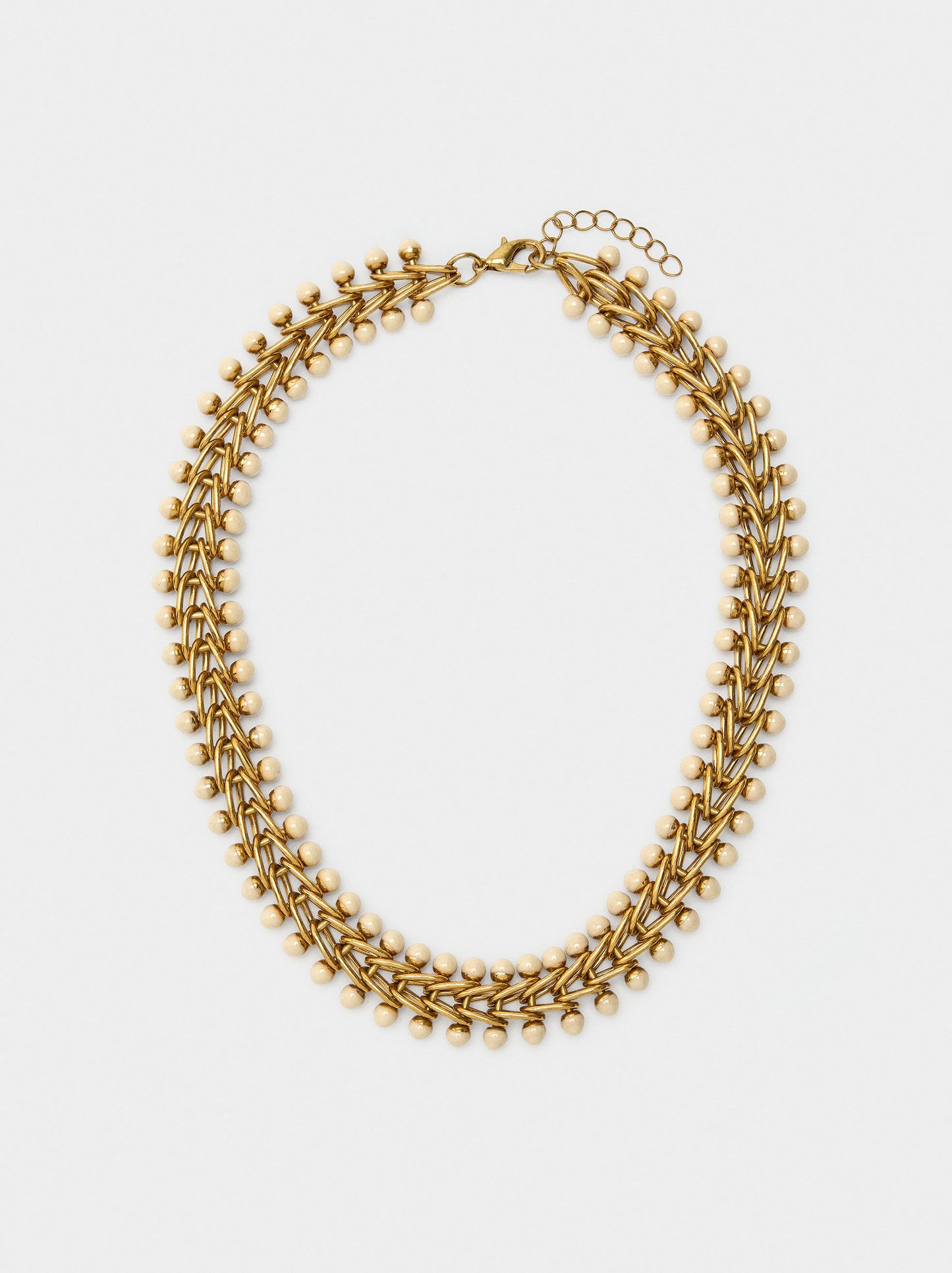 Necklace Of Intertwined Links Spheres With Enamel