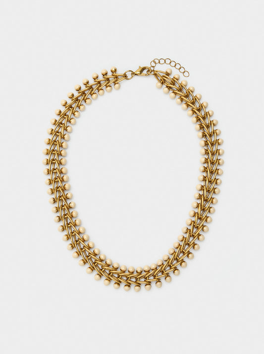 Necklace Of Intertwined Links Spheres With Enamel