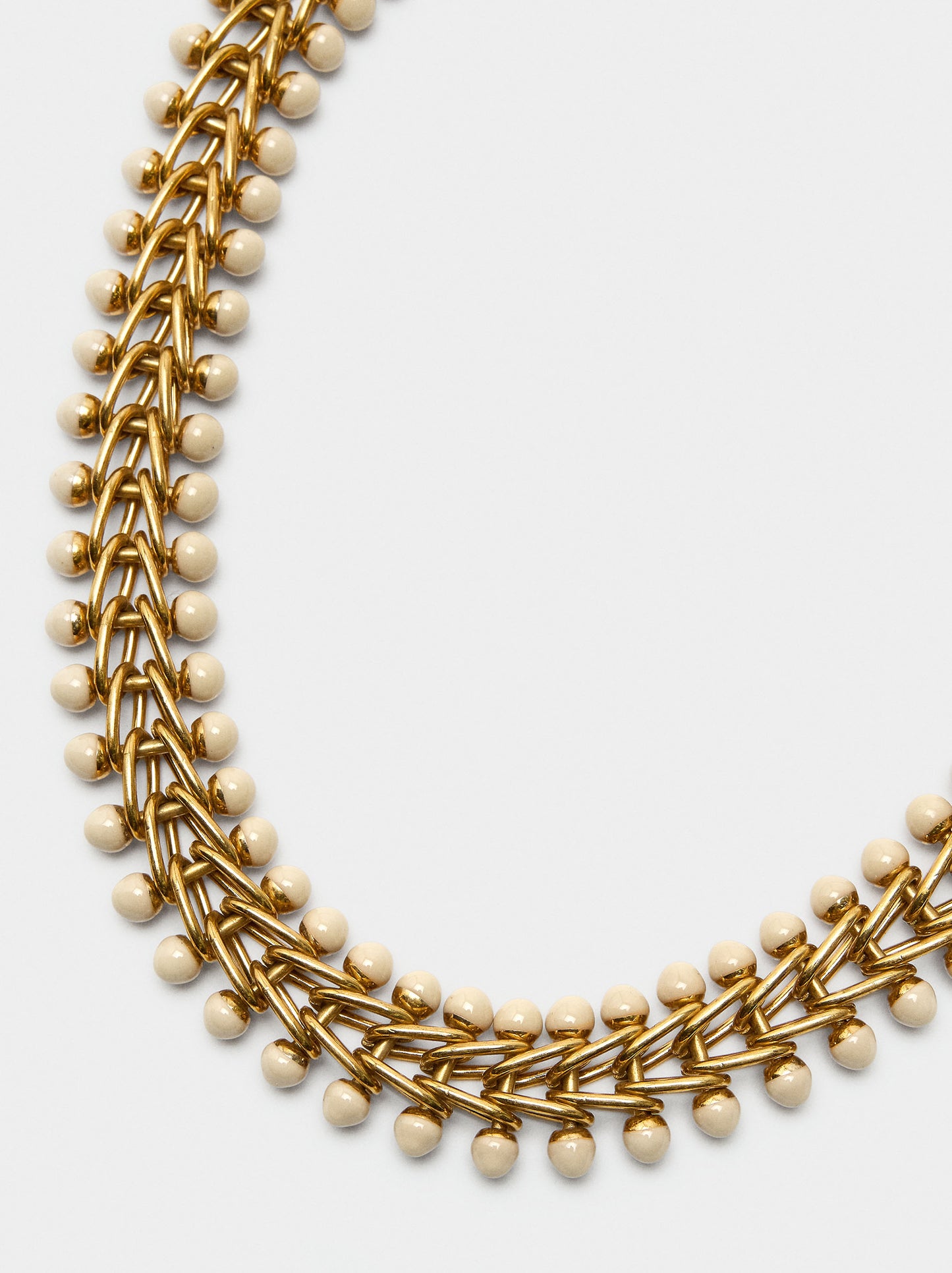 Necklace Of Intertwined Links Spheres With Enamel