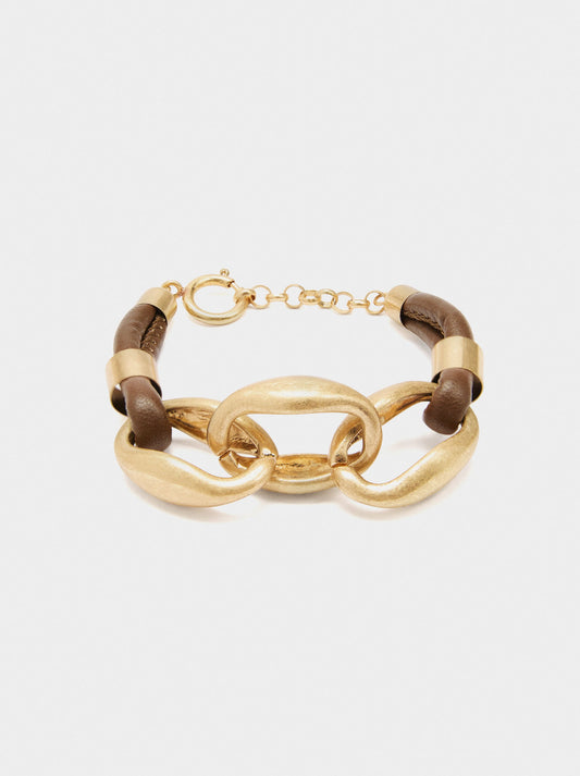 Bracelet Of Links With Cord