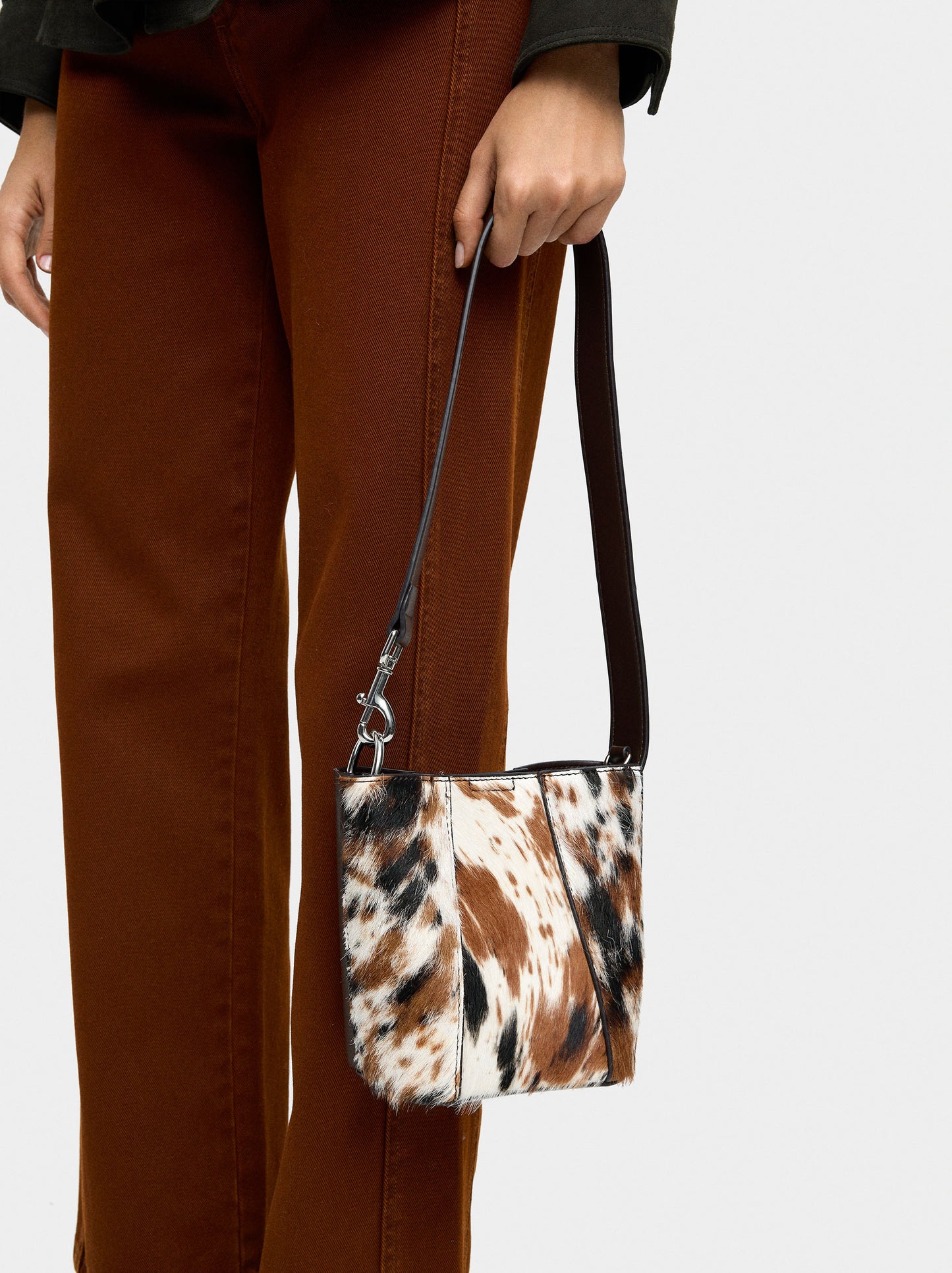 Bucket Bag With Leather Details