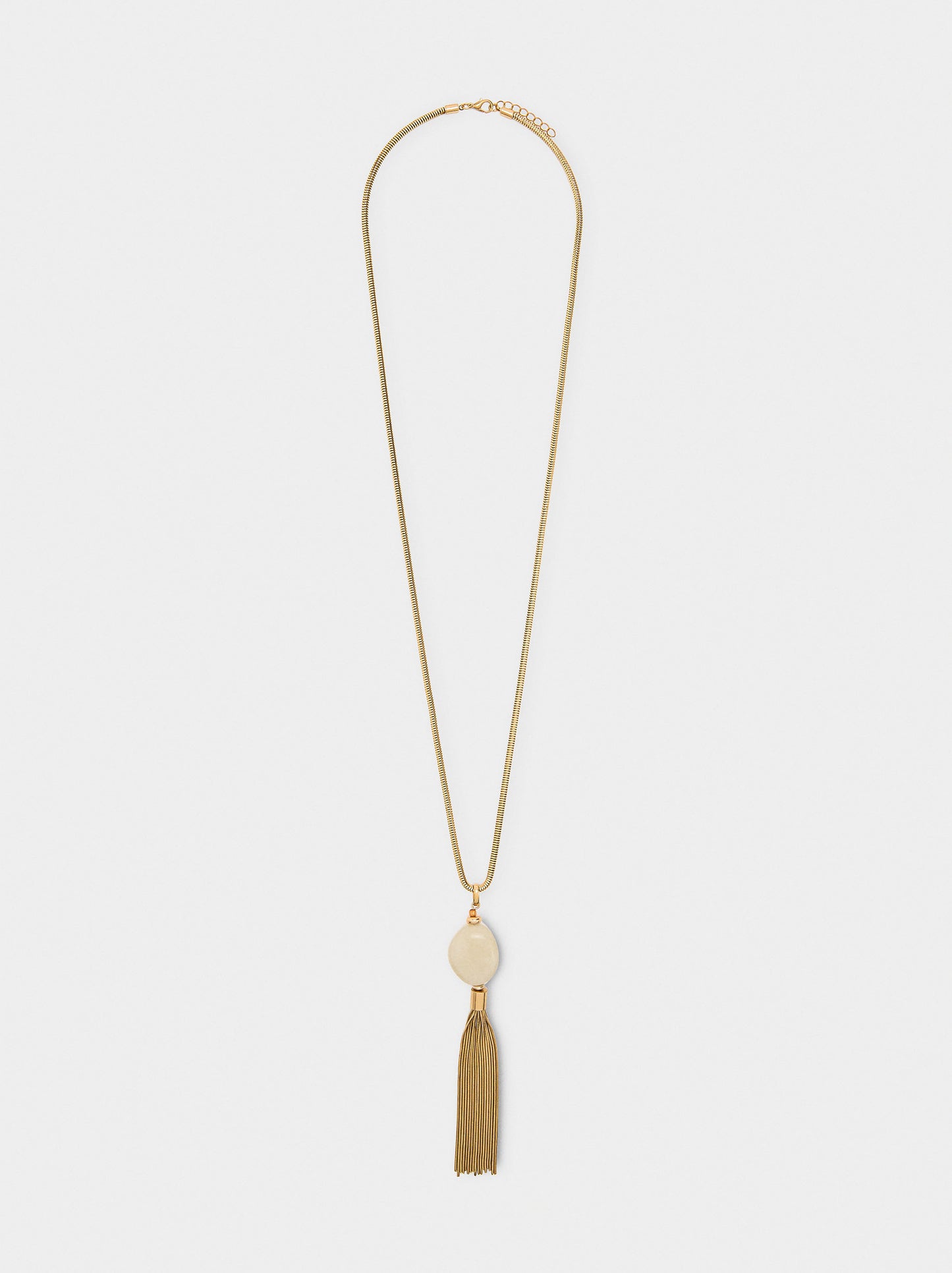 Long Necklace With Pendant Of Fringes