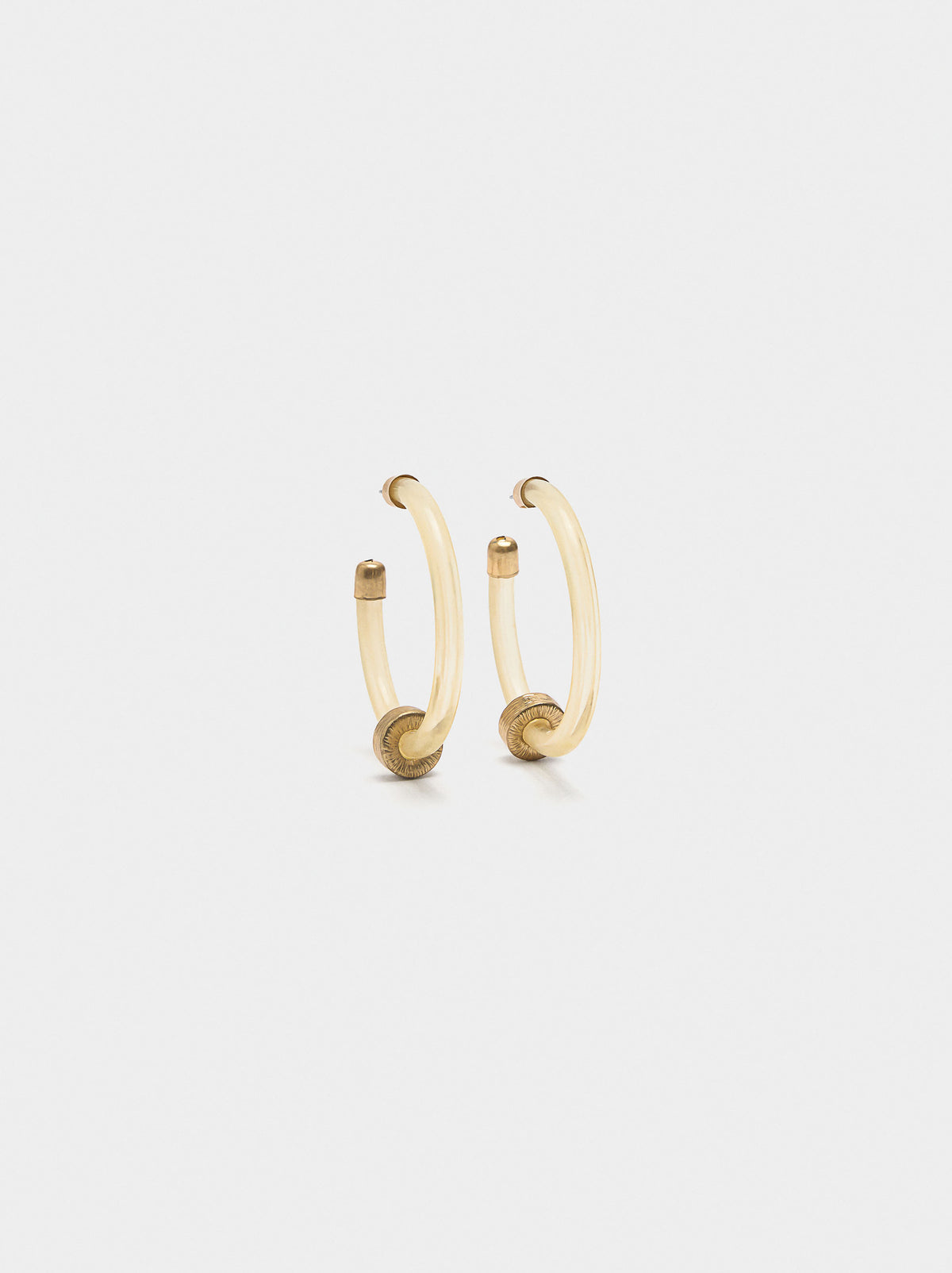 Hoop Earrings With Resin