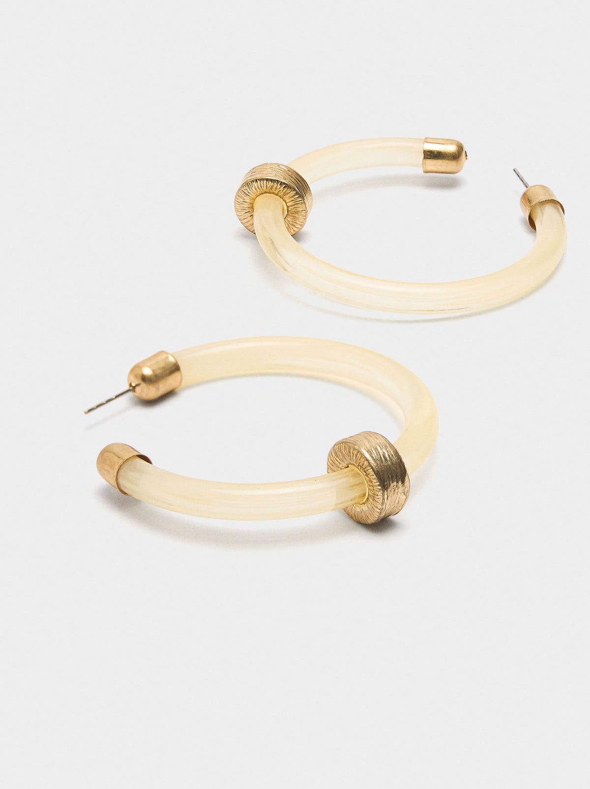 Hoop Earrings With Resin