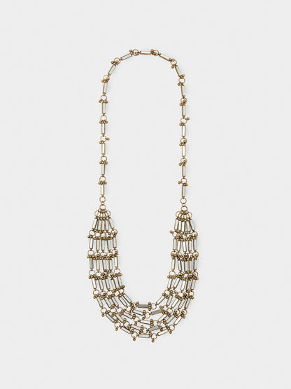 Long Necklace With Mirror Bars