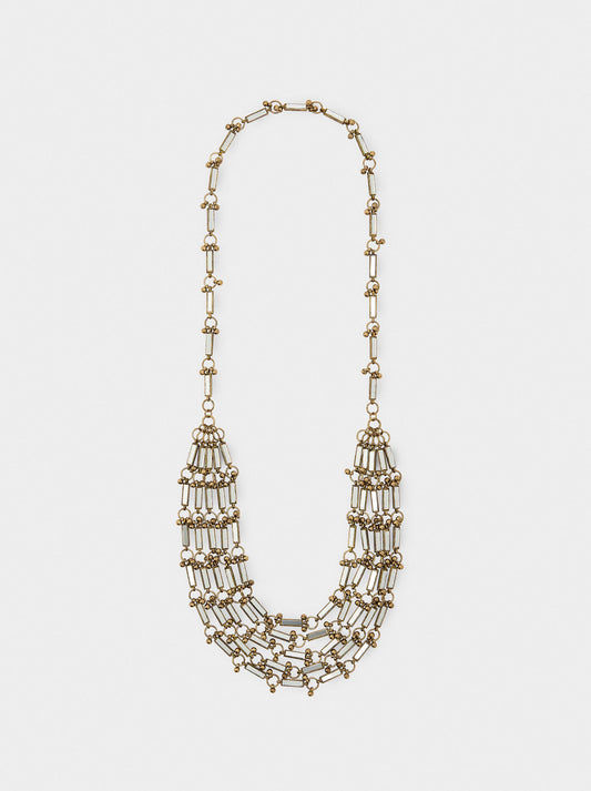 Long Necklace With Mirror Bars