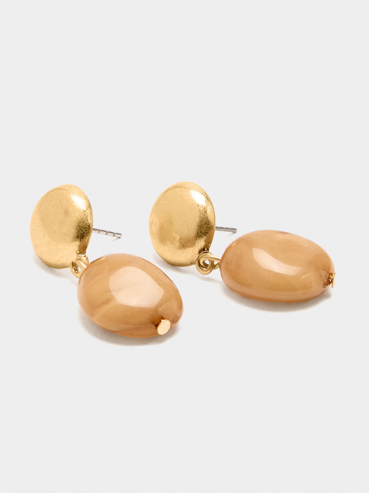 Oval Earrings With Stone Effect