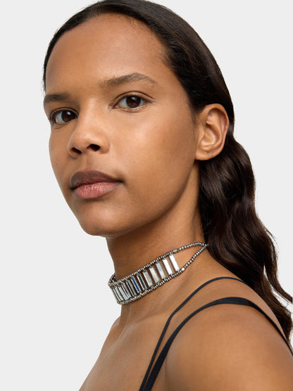 Choker With Mirror Bars