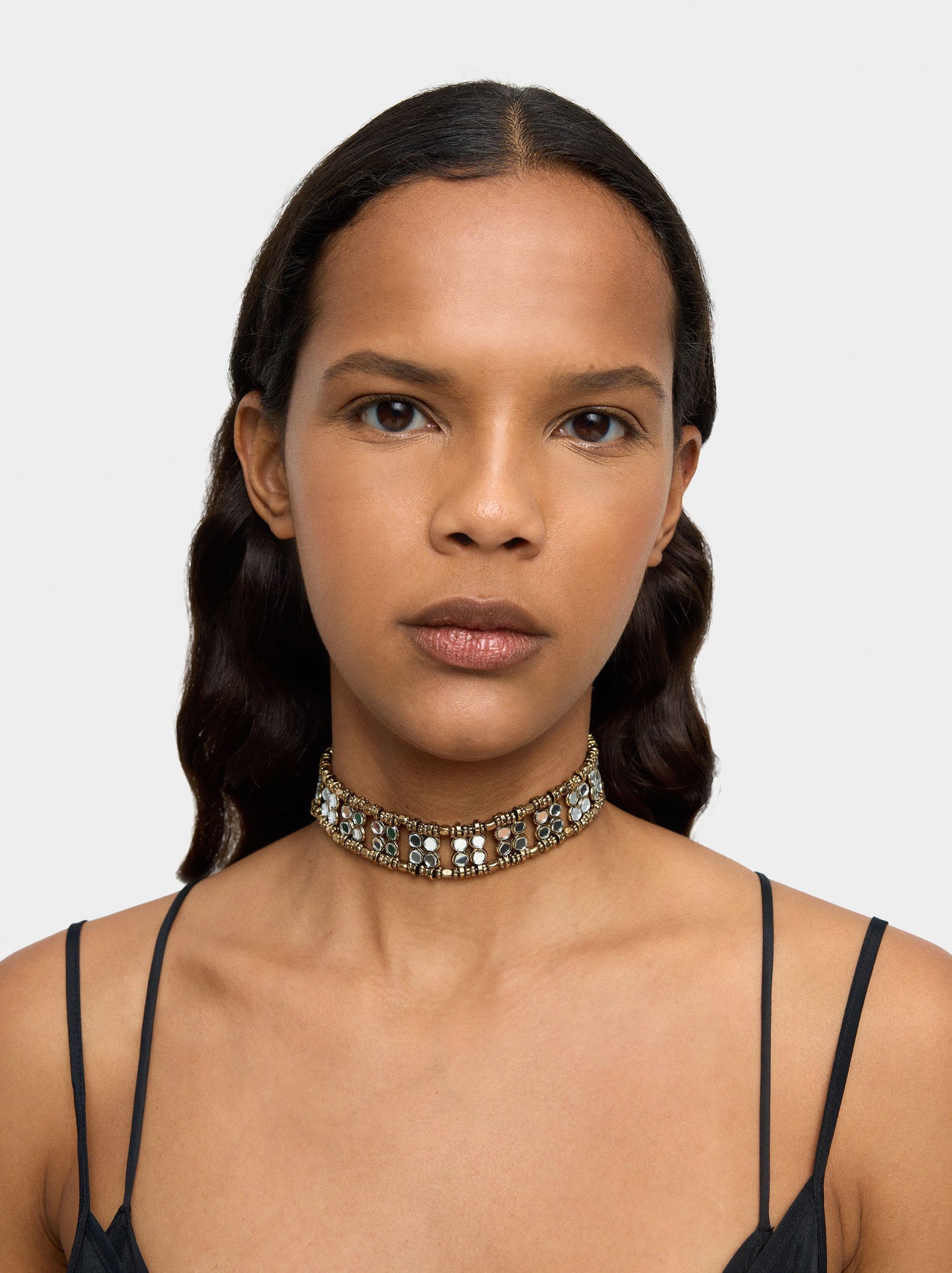 Choker With Round Mirrors