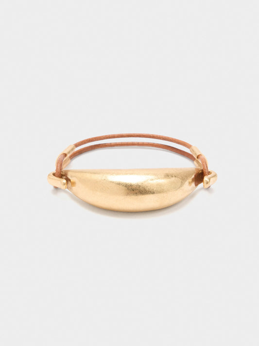 Leather Cord Bracelet With Metal Detail