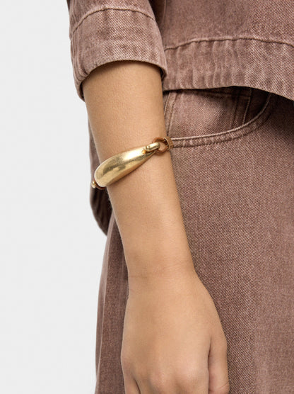 Leather Cord Bracelet With Metal Detail