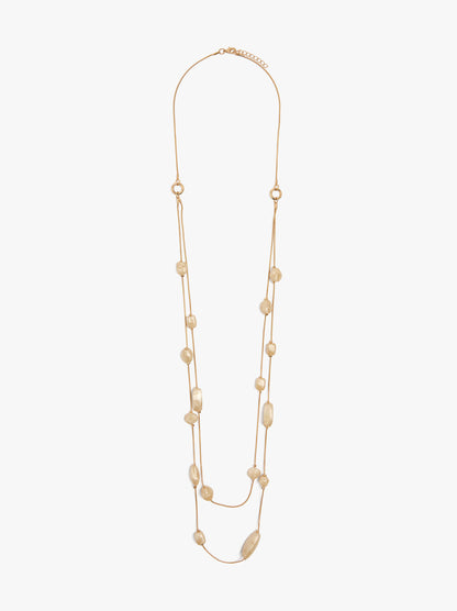 Long Necklace With Stone Effect Details
