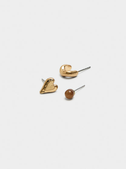 Set Of Earrings With Aged Effect