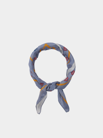 Square Printed Scarf With Wool Blend