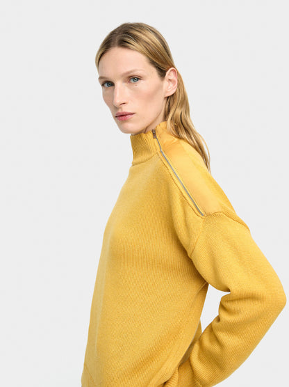 Knit Sweater With Zipper Closure