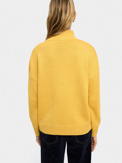 Knit Sweater With Zipper Closure