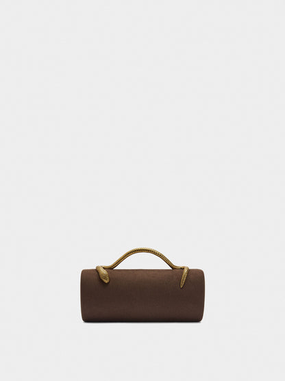 Cylindrical Party Bag With Leather-Effect