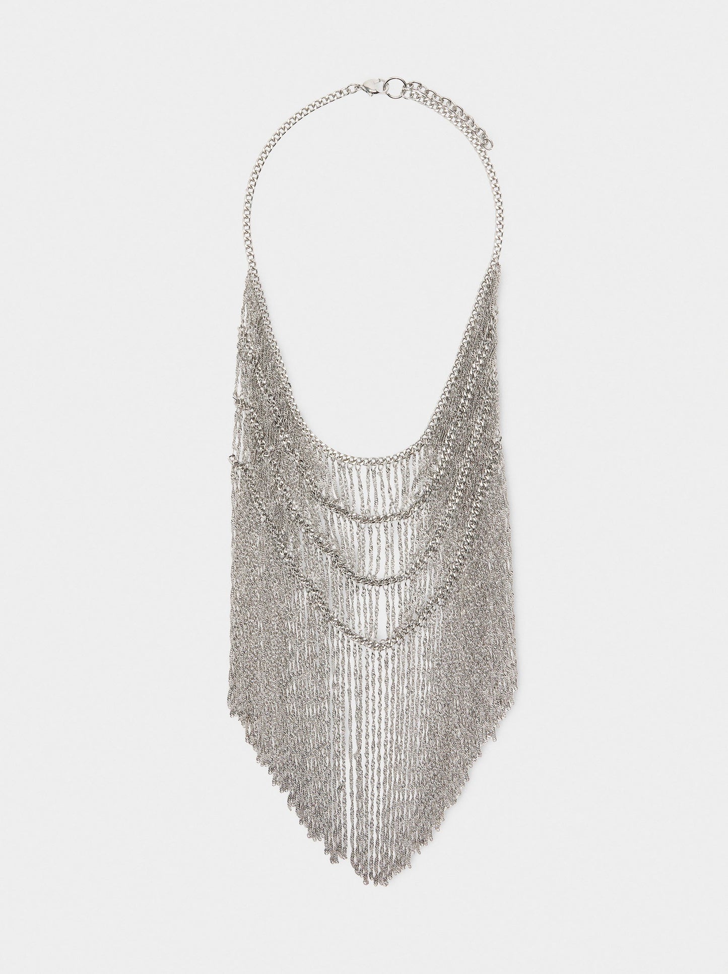 Long Necklace With Chain Bib