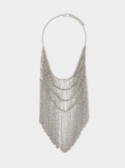 Long Necklace With Chain Bib