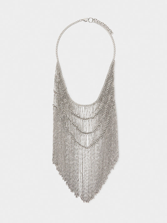 Long Necklace With Chain Bib
