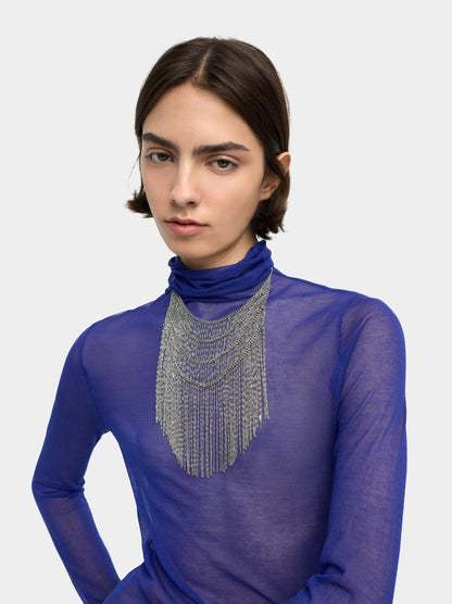 Long Necklace With Chain Bib