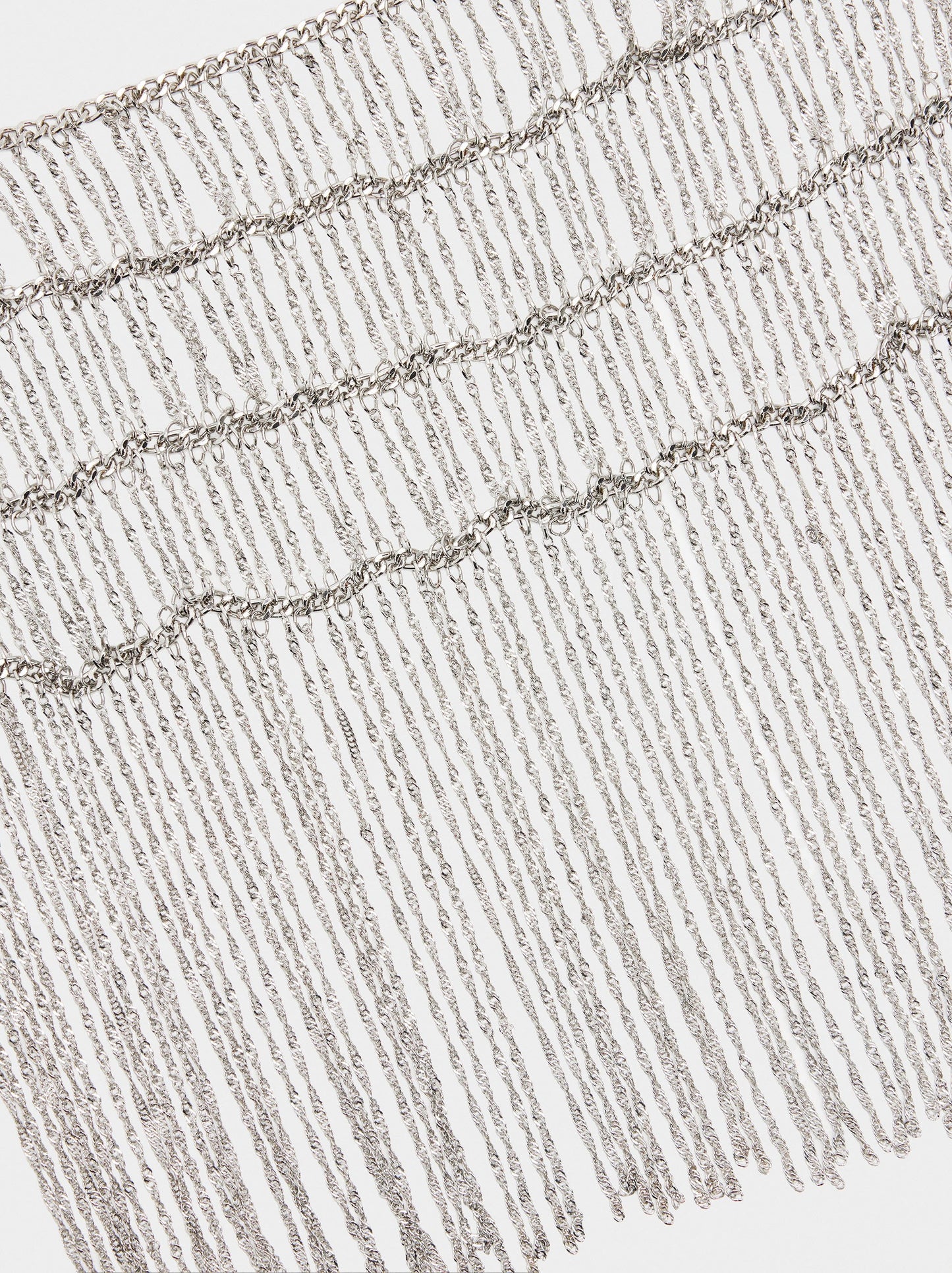 Long Necklace With Chain Bib