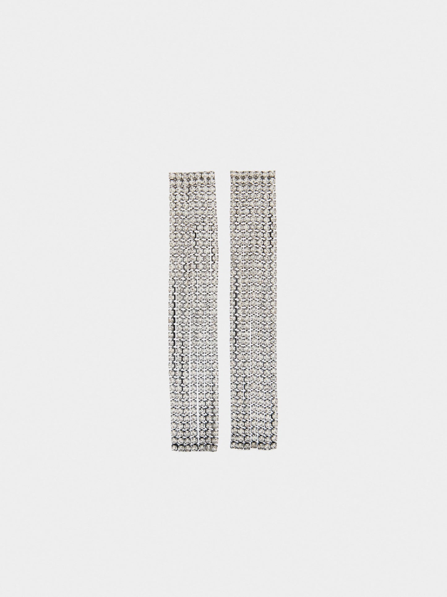 Long Chain Earrings With Crystals