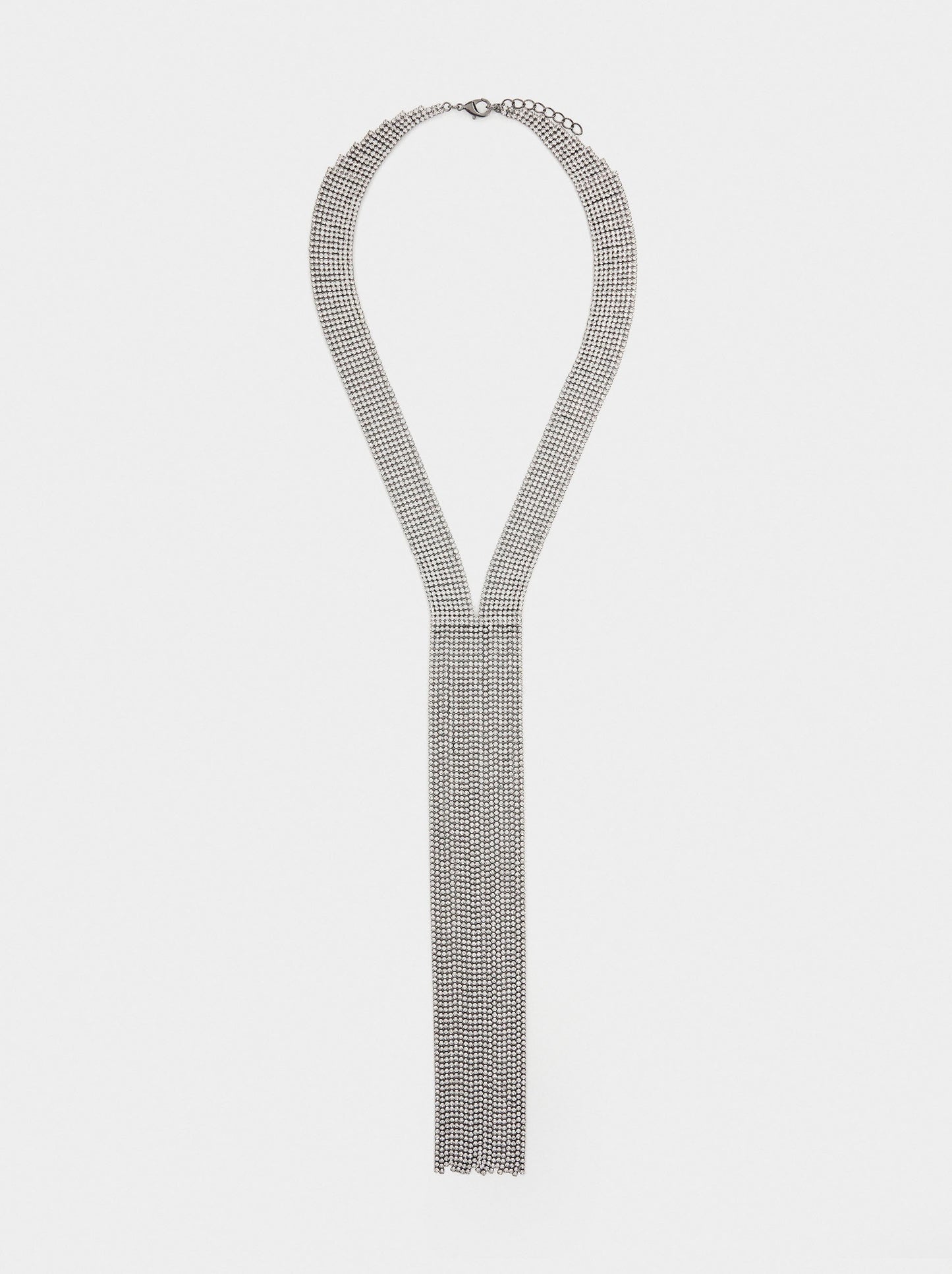 Tie Necklace With Crystals