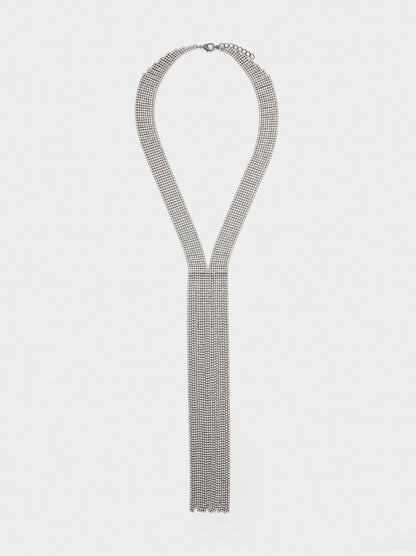 Tie Necklace With Crystals