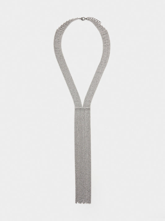 Tie Necklace With Crystals