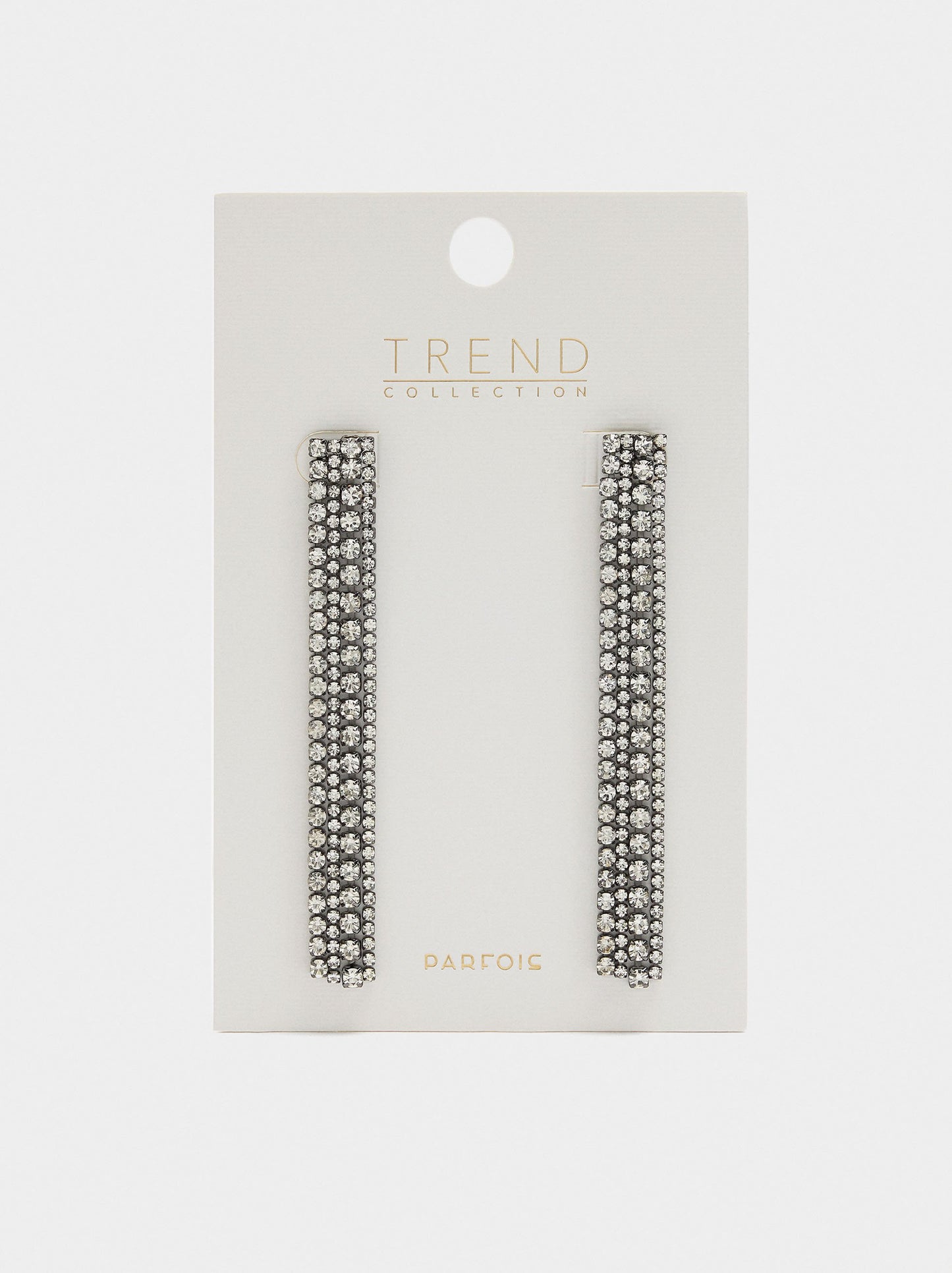 Long Chain Earrings With Crystals